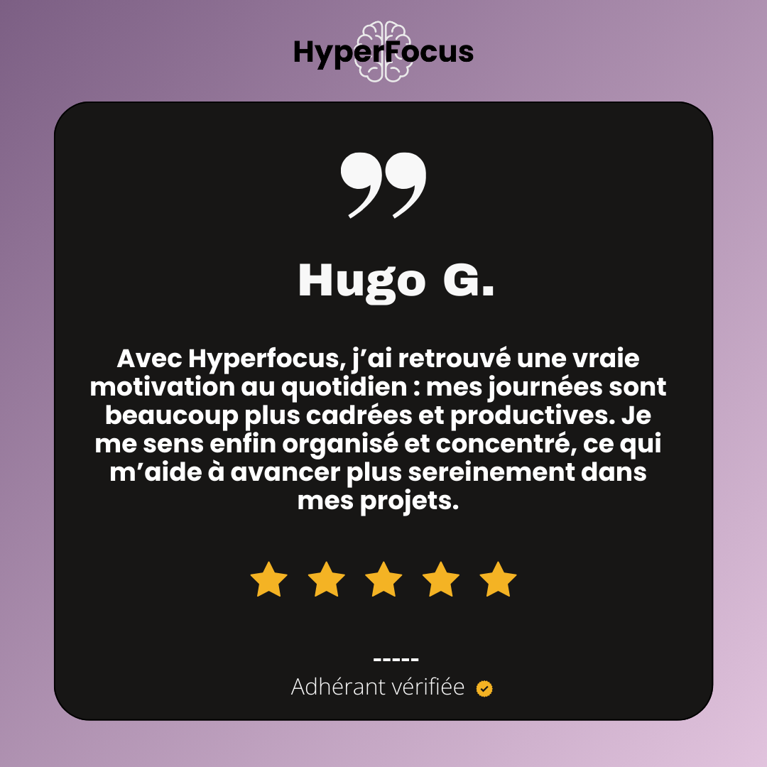 HyperFocus - La solution tout-en-1 pour avancer chaque jour, sans surcharge mentale